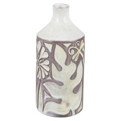 Mari Simmulson, Upsala Ekeby. Stoneware vase with stylised botanical motifs.