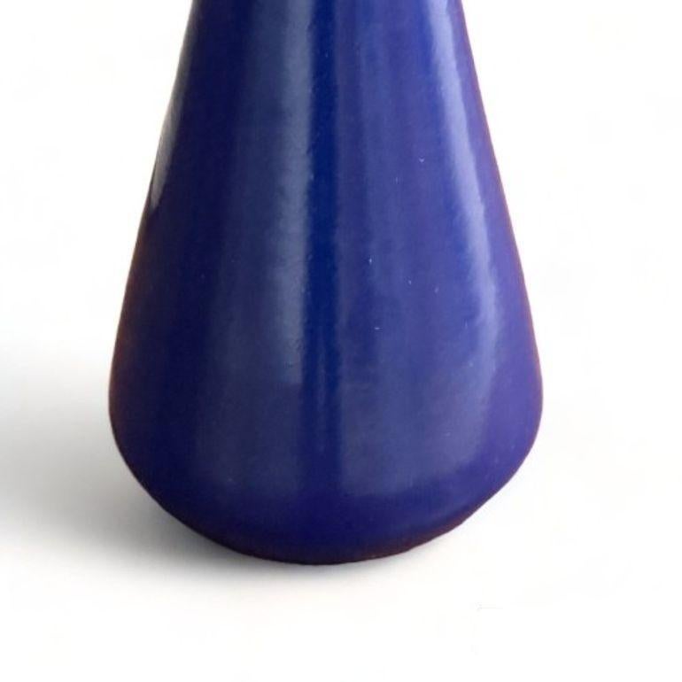 Mid-20th Century Mari Simmulson, Upsala Ekeby, Swedish Mid-Century Modern Blue Ceramic Vase, 1954 For Sale