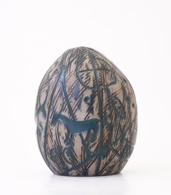 Mari Simmulson, Upsala Ekeby, Vase "Hedenhös" Porzellan, 1950er Jahre