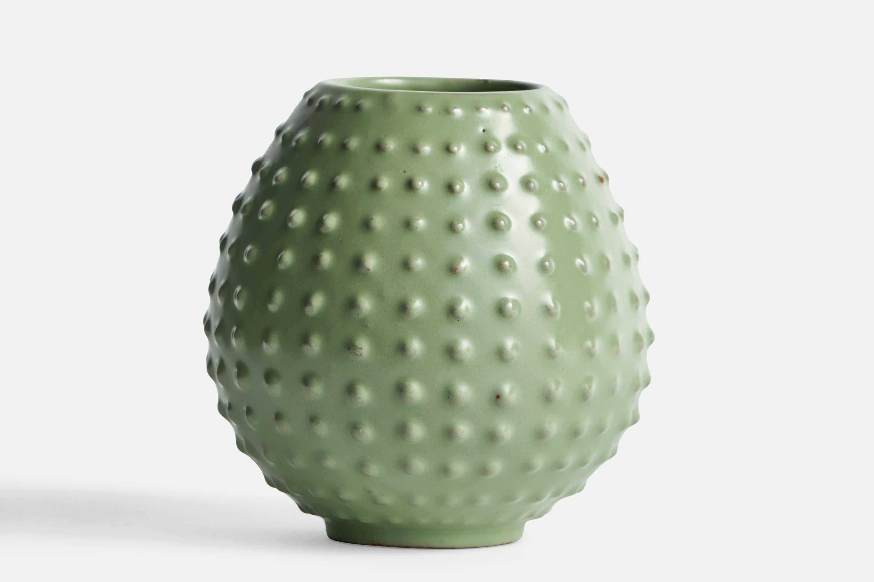Mid-Century Modern Mari Simmulson, Vase, Earthenware, Sweden, 1950s For Sale