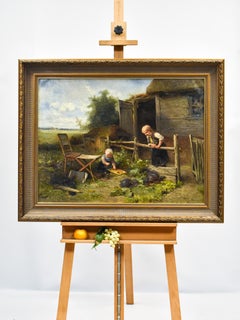 Enfants jouant dans le jardin - Johan Mari Henri ten Kate - Vers 1875