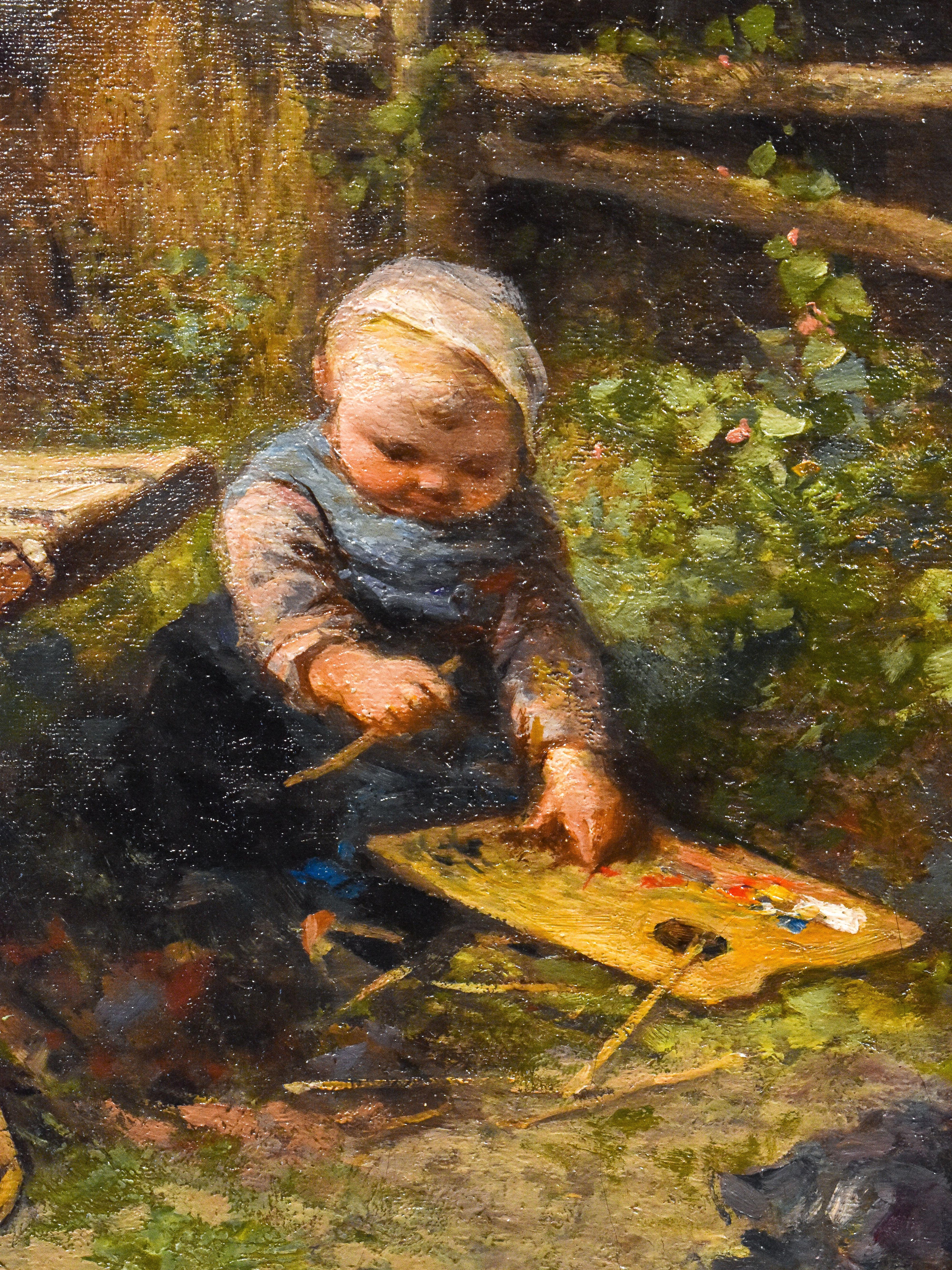paintings of children playing