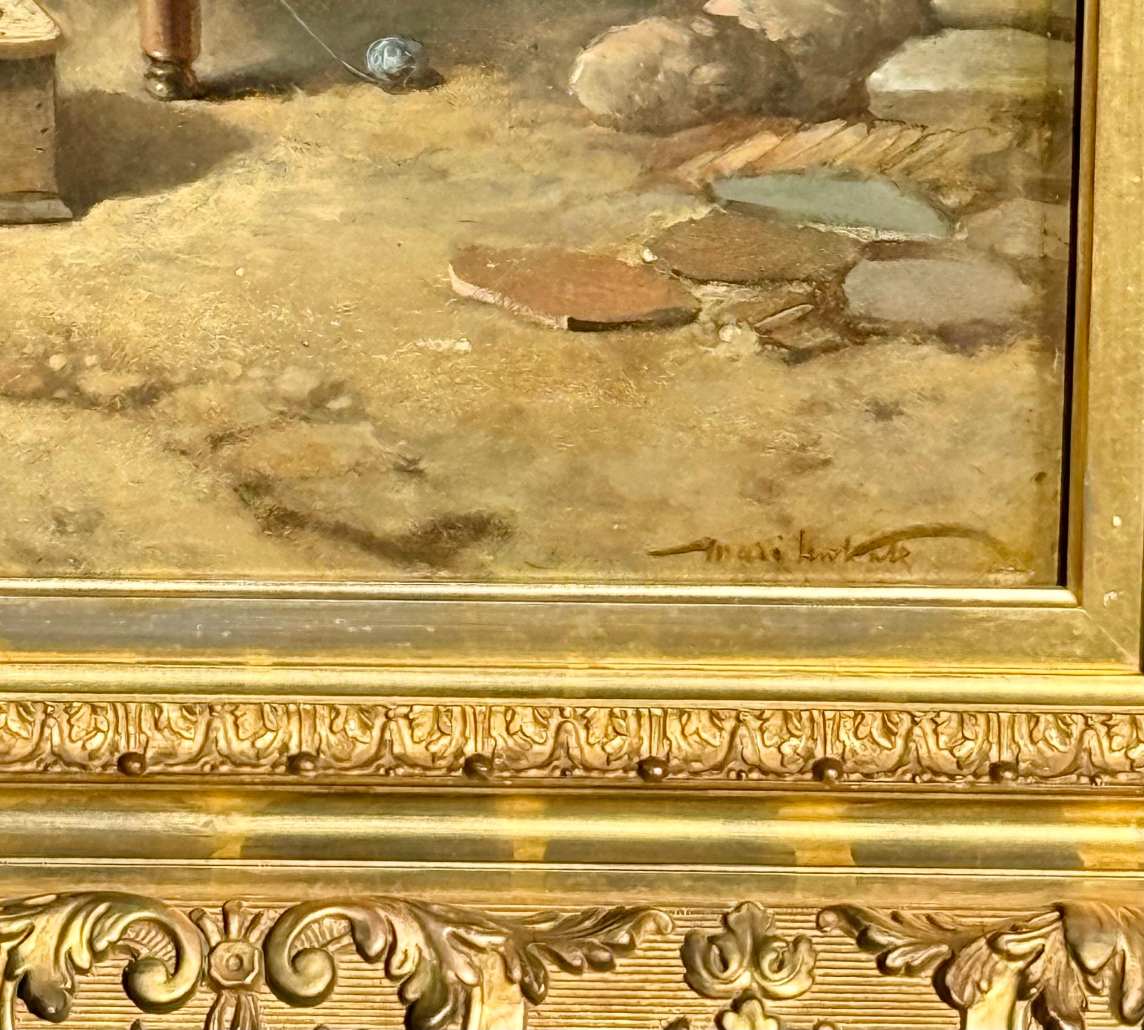 Il fedele compagno - Animal Painting Marrone di Kate ten, Mari ( Johann Mari Henri)