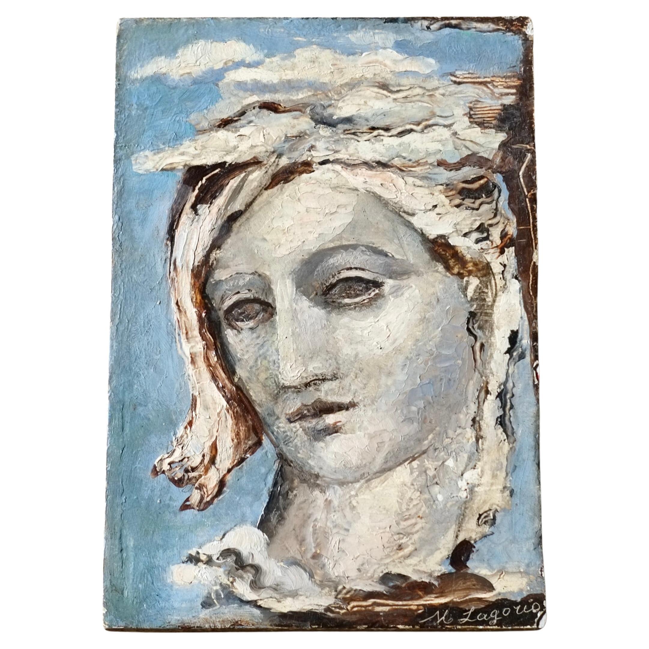 Maria Alexandrovna Lagorio (1893-1979), Virgin, Oil On Panel