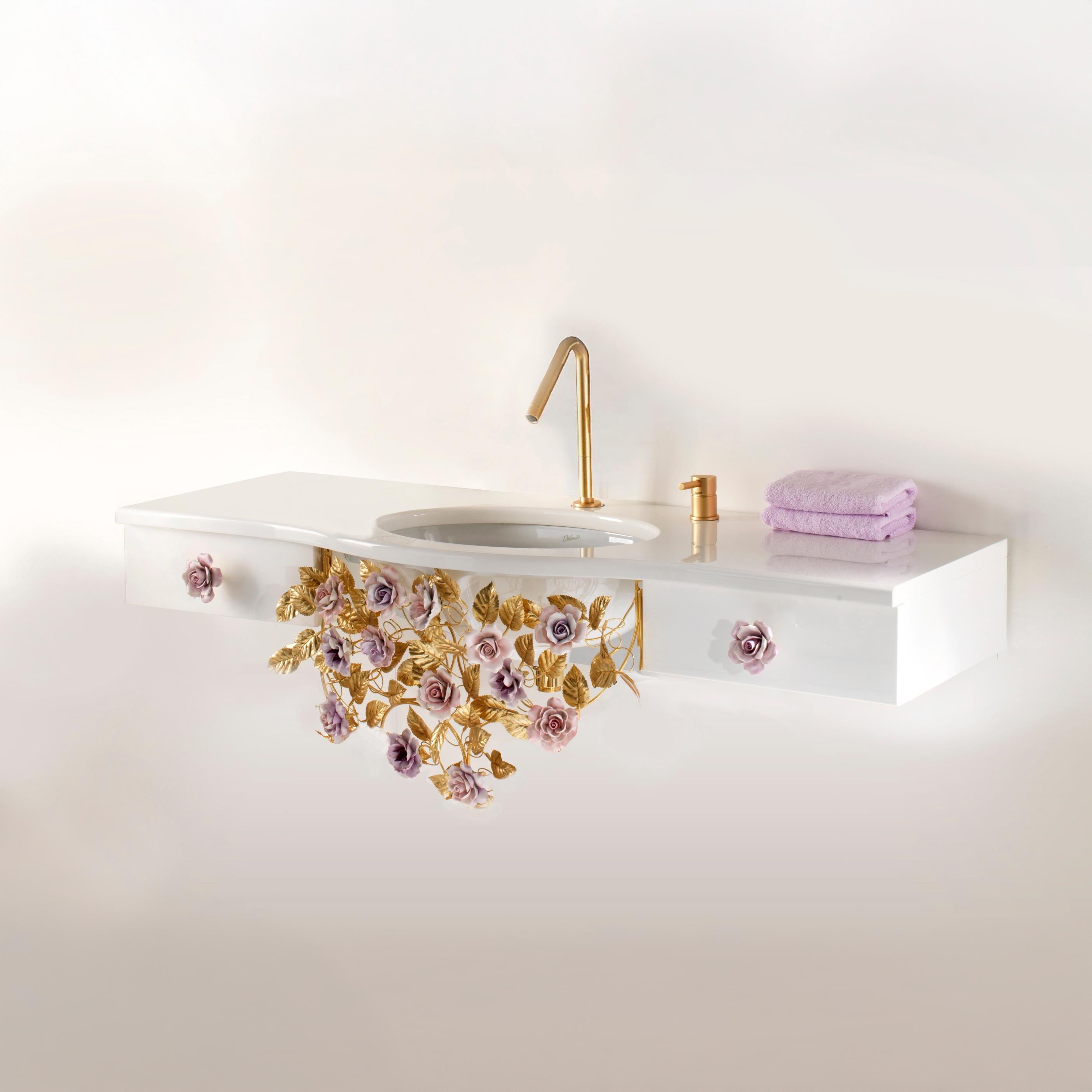 Italian Maria Antonietta Bathroom Console For Sale