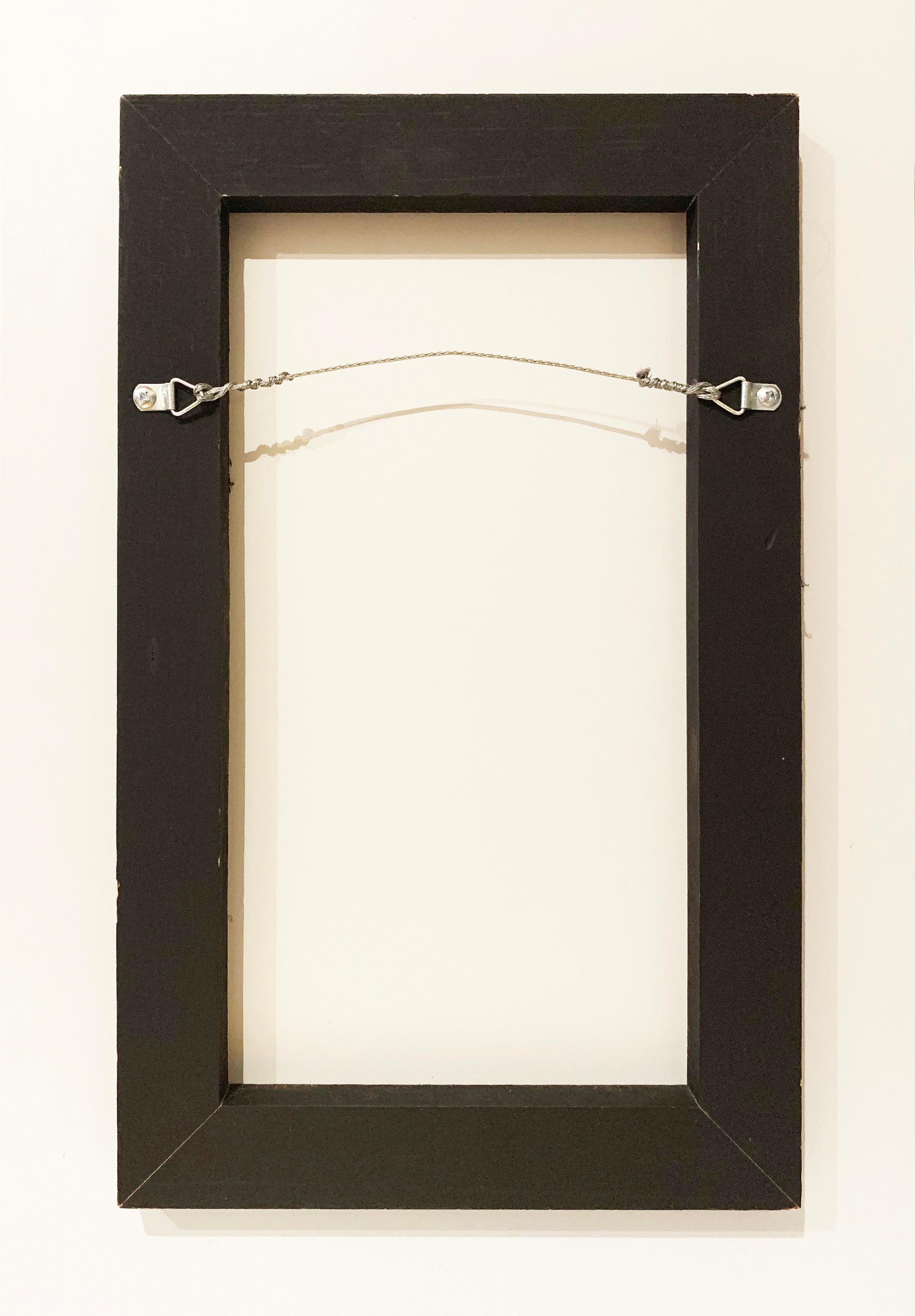 Quadro astratto moderno a tecnica mista; titolo 