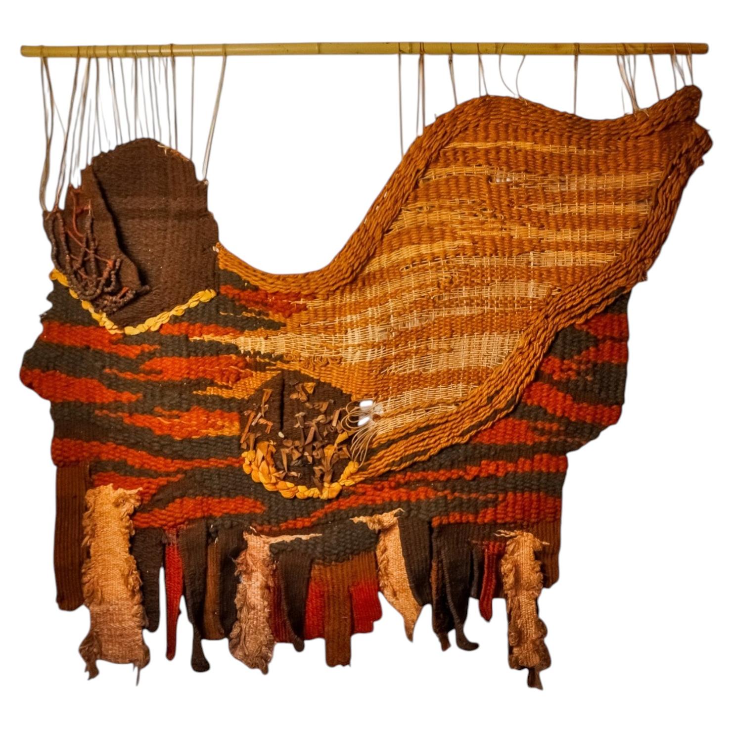 Maria Asuncion Raventos macrame tapestry, Spain, 1970s