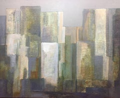 "deconstruccion" original expressionis mixed media acrylic painting