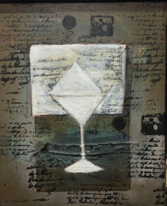Raventos  Little  Vertical  original abstract mixed media