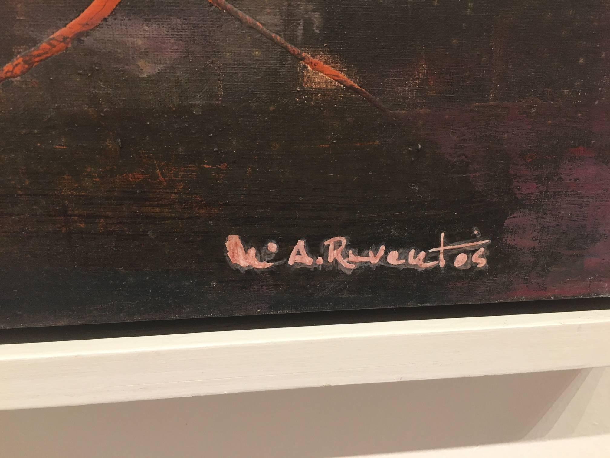 Peinture à l'acrylique originale sur toile expressionniste Gratacels II
Le paysage urbain par RAVENTOS
Parfait état

RAVENTÓS Mª Assumpció - (San Sadurní d'Anoia, Barcelone 1930).
Raventos s'est formé à l'école d'élite des beaux-arts Sant Jordi de