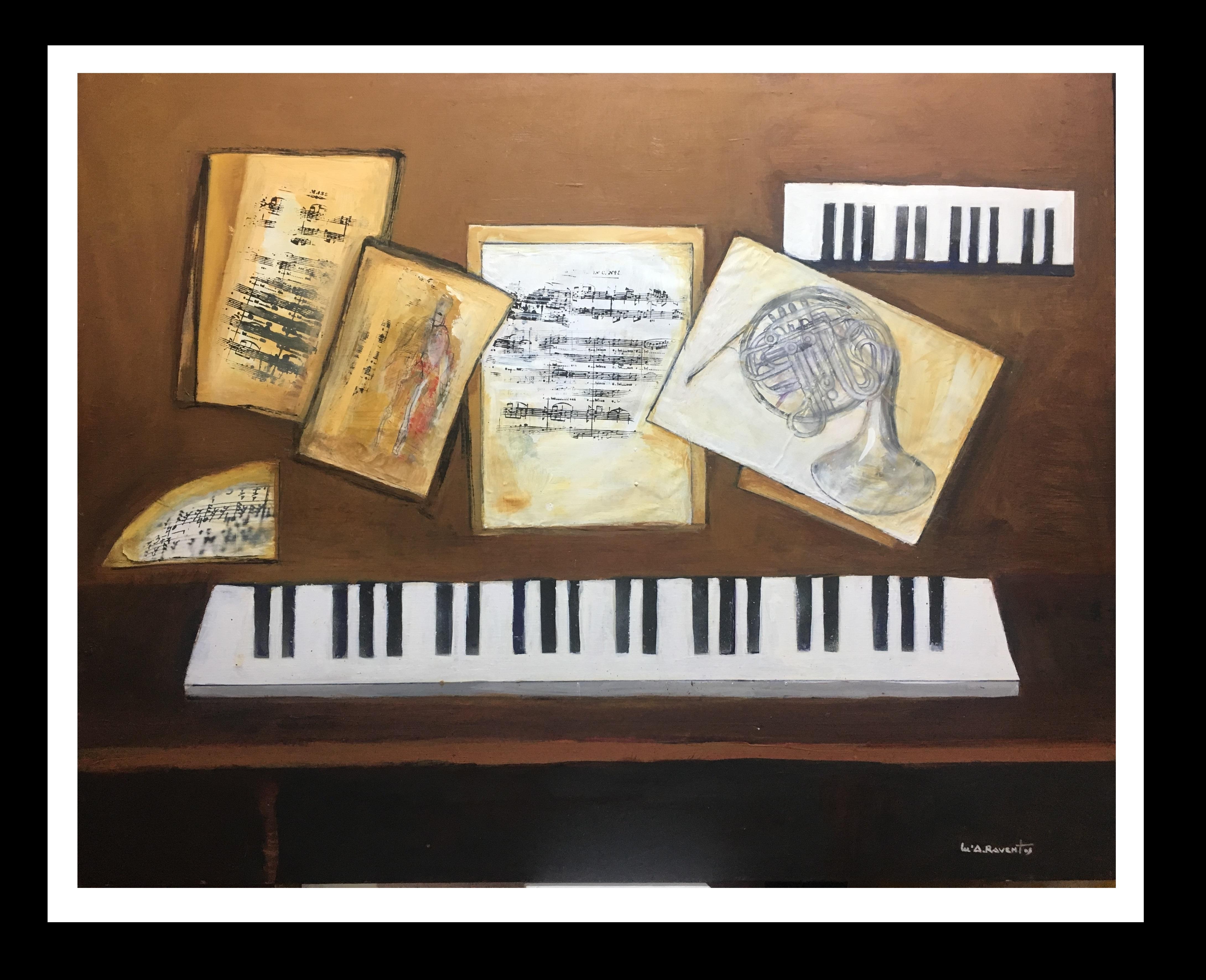 Maria Asuncion Raventos music original expressionist acrylic painting