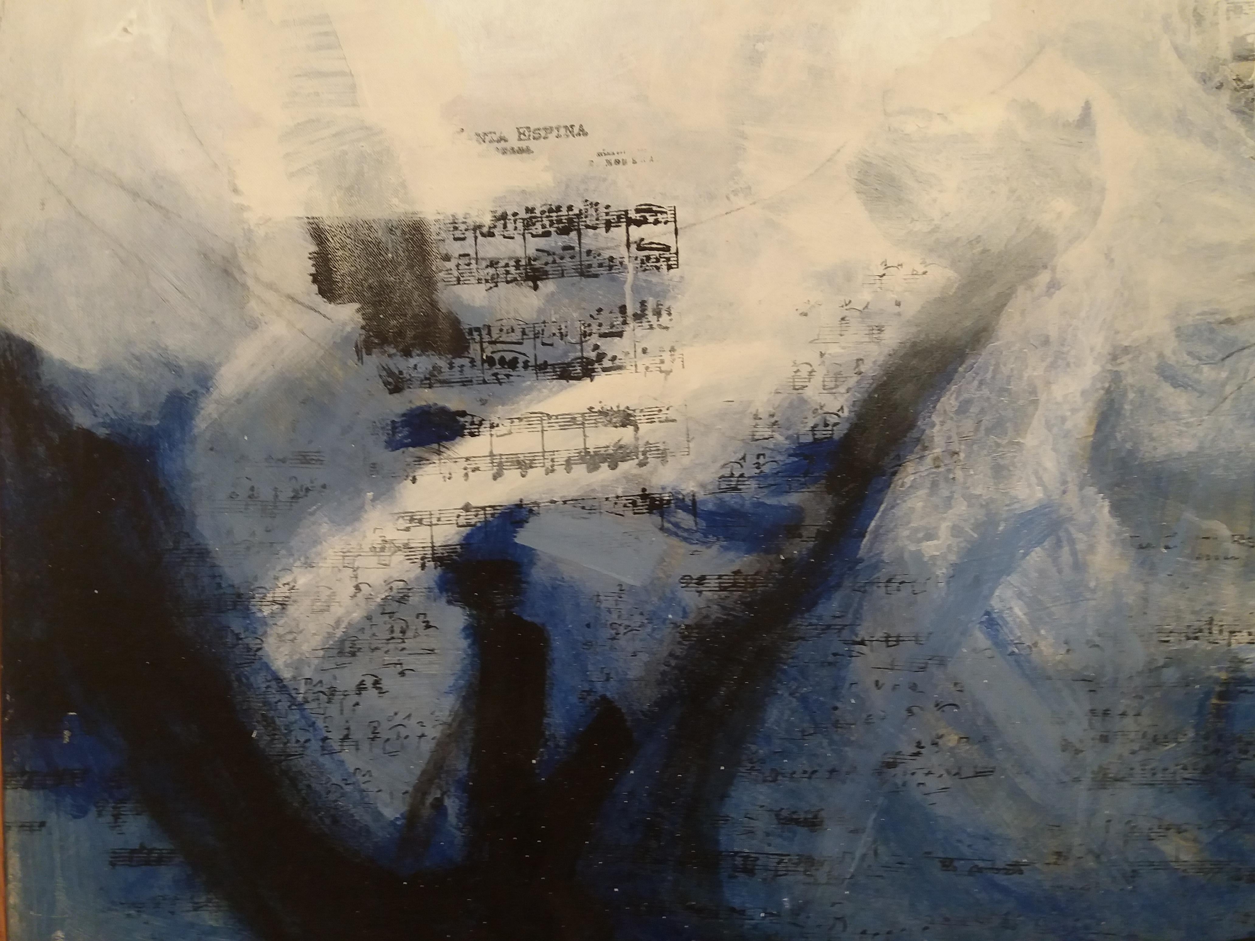 Raventos 10 BLUE Big original expressionistisches Acrylgemälde im Angebot 1