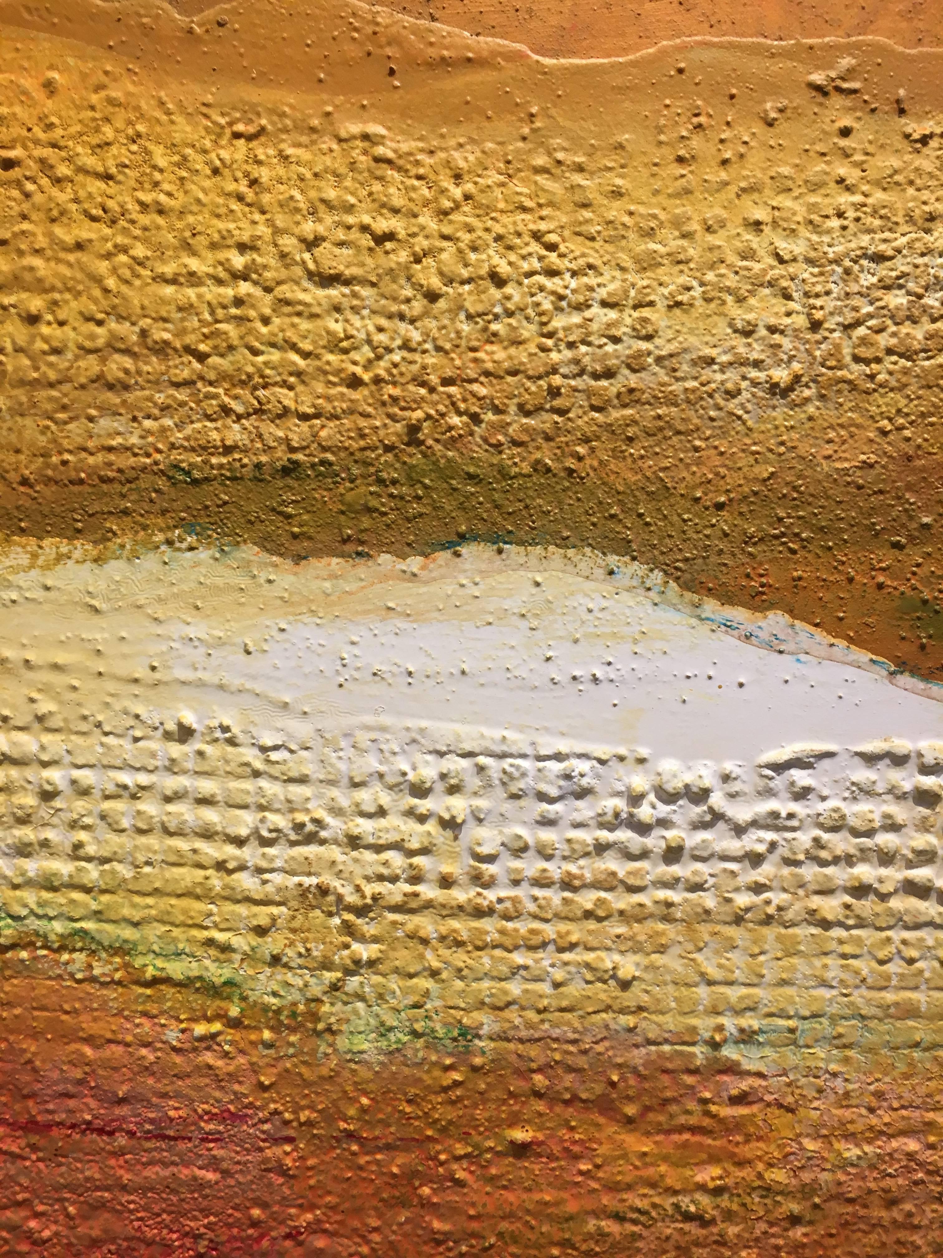 Raventos 10 verticale  Grande   Tramonto  Pittura acrilica originale astratta arancione - Painting Espressionista di Maria Asuncion Raventos