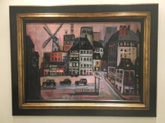 Raventos MOULIN ROUGE. PARIS original expressionist acrylic canvas