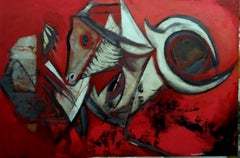 Raventos  Red  Black  Homenatge a Picasso. original expressionist