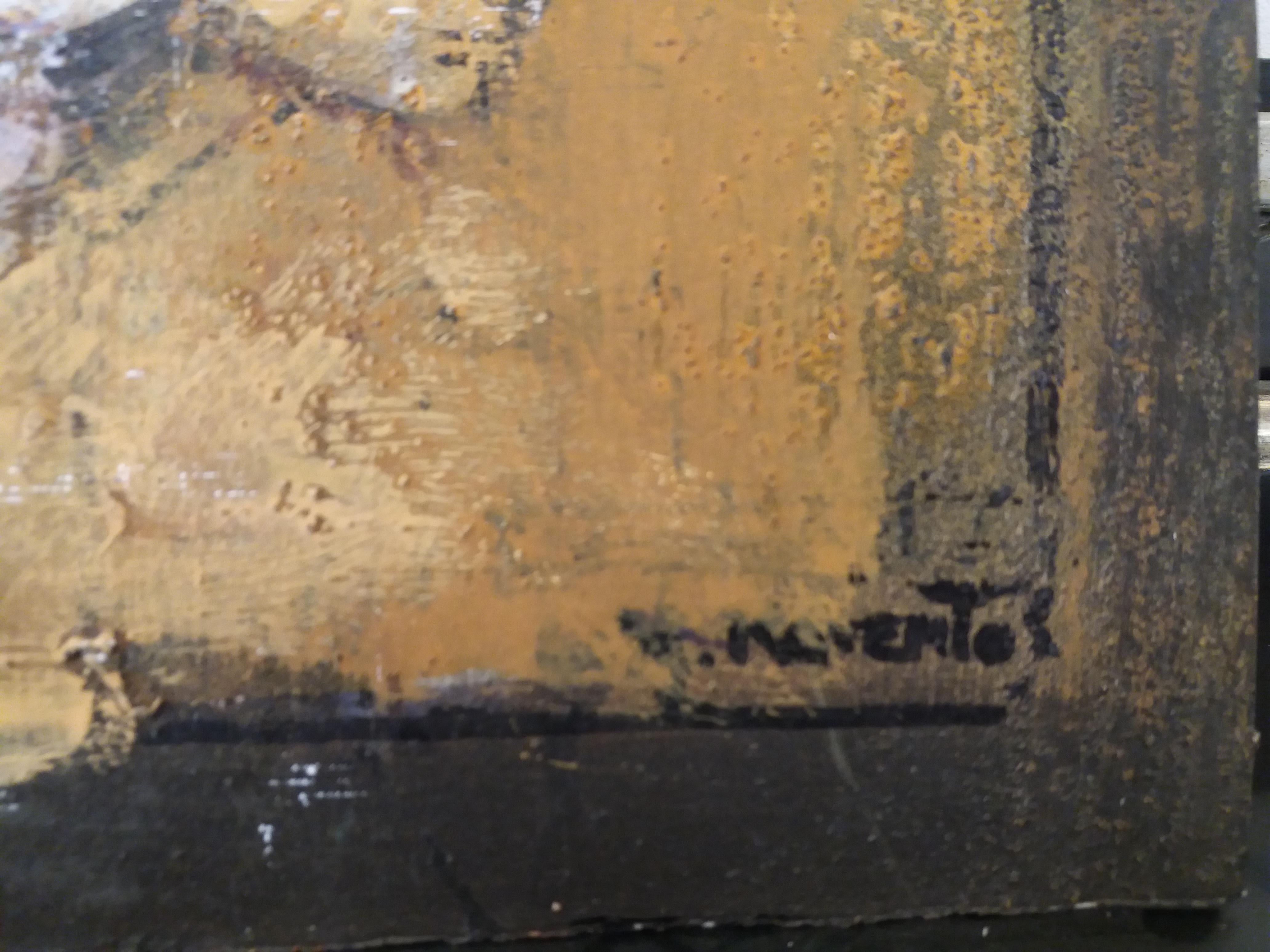 Raventos 7 Résumé  Musique  Partition  acrylique expressionniste originale en vente 1