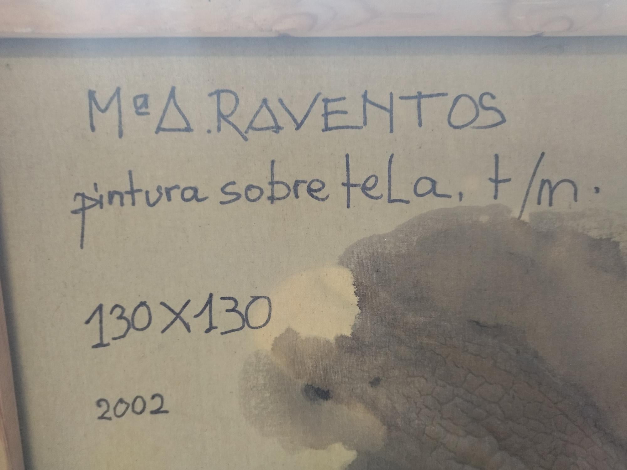 Raventos   Nero  Quadrato  NEGRO  Grande.  tela astratta originale a tecnica mista in vendita 8