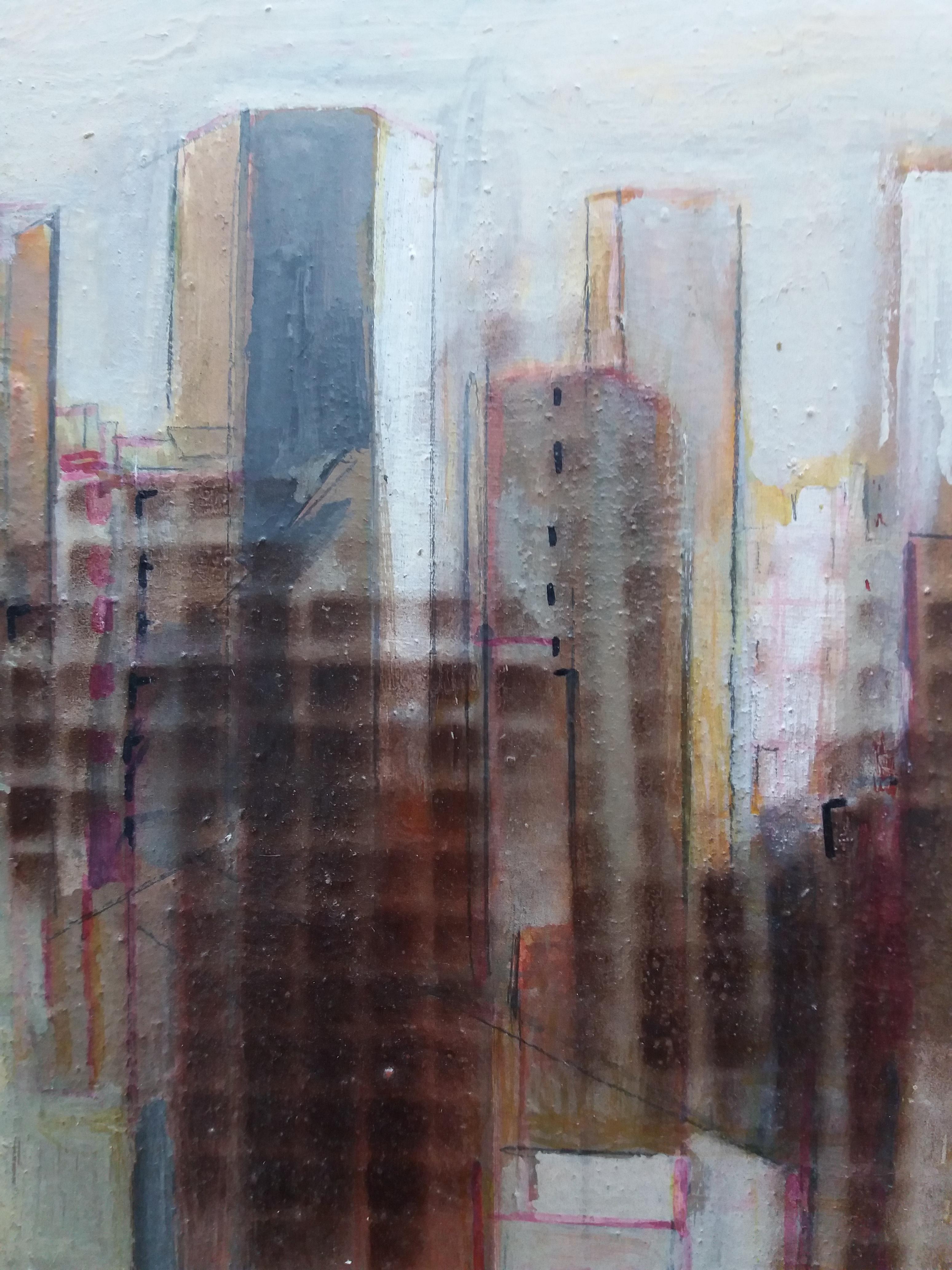 Raventos  9Citty Chicago pintura acrílica expresionista original - Painting Expresionista de Maria Asuncion Raventos