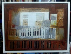 Raventos  Abstract  Piano and Sheet Music - original expressionist acrylic