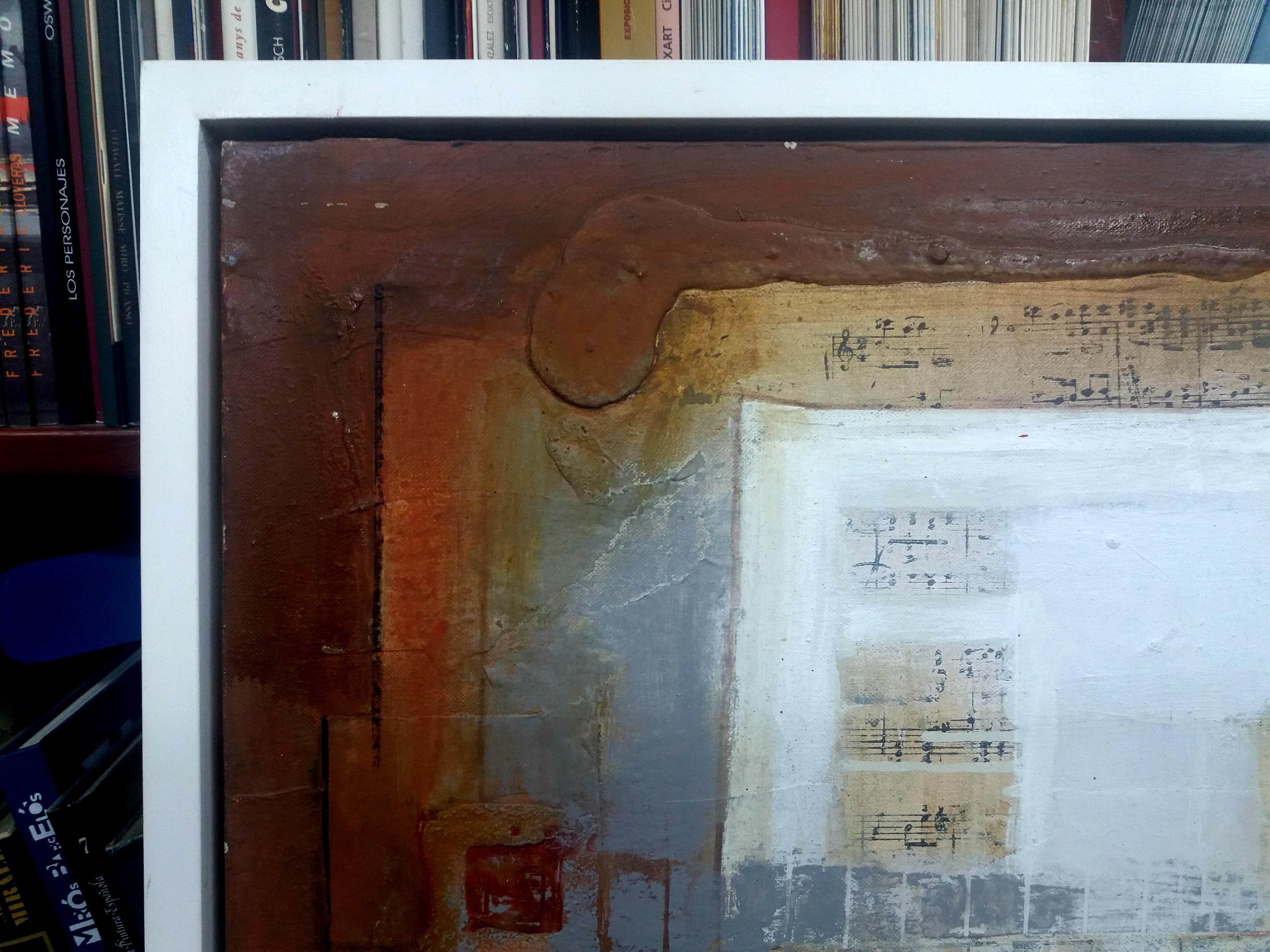 Raventos   Abstract  Piano and Sheet Music - original expressionist acrylic  For Sale 1