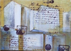 Raventos ARQUITECTURAS  acrylique expressionniste originale  peinture