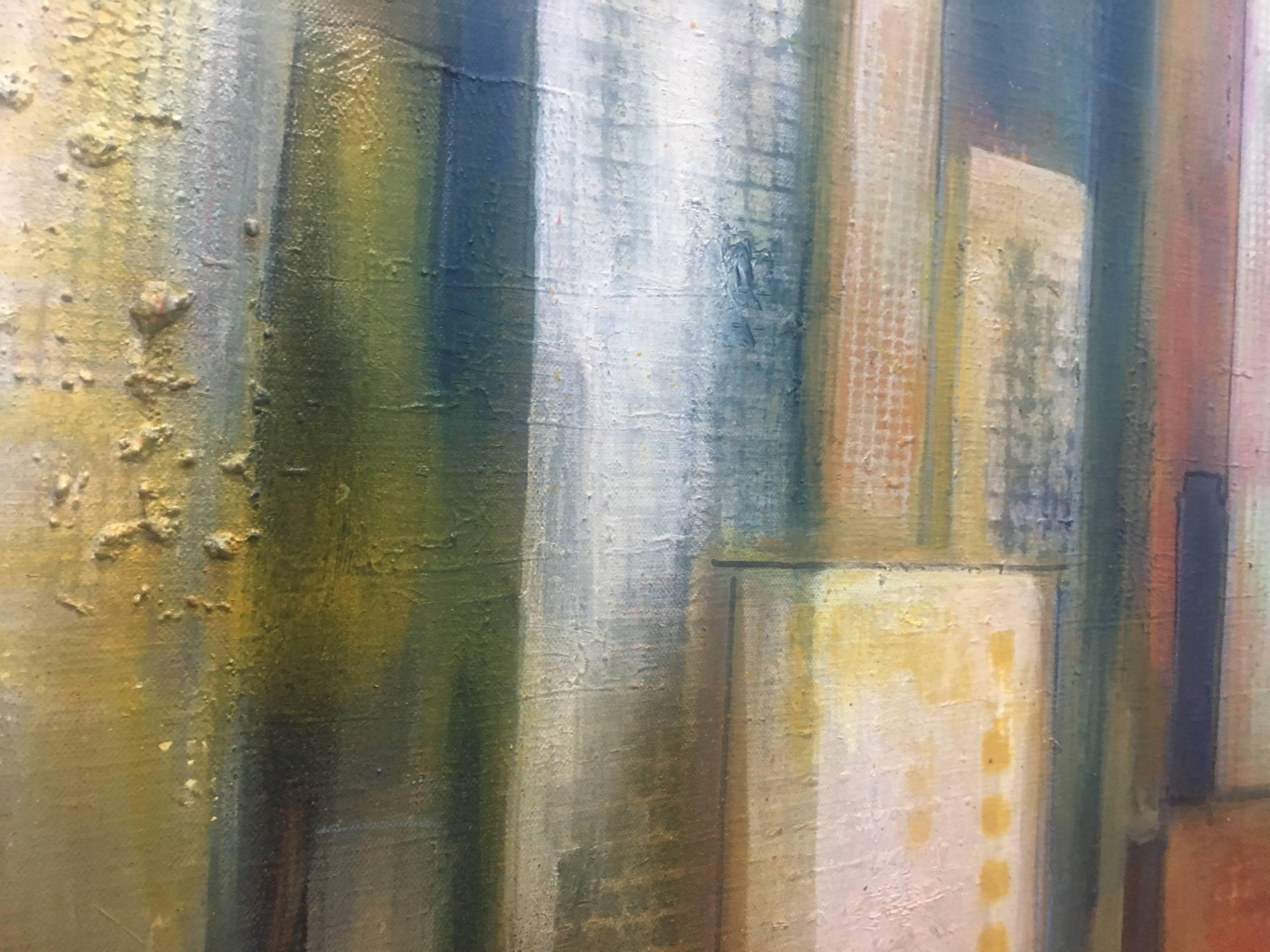 Raventos  Großes Blau-orange  Original-expressionistisches Acrylgemälde im Angebot 6