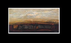 Raventos Gran Paisaje Naranja cuadro original enmarcado