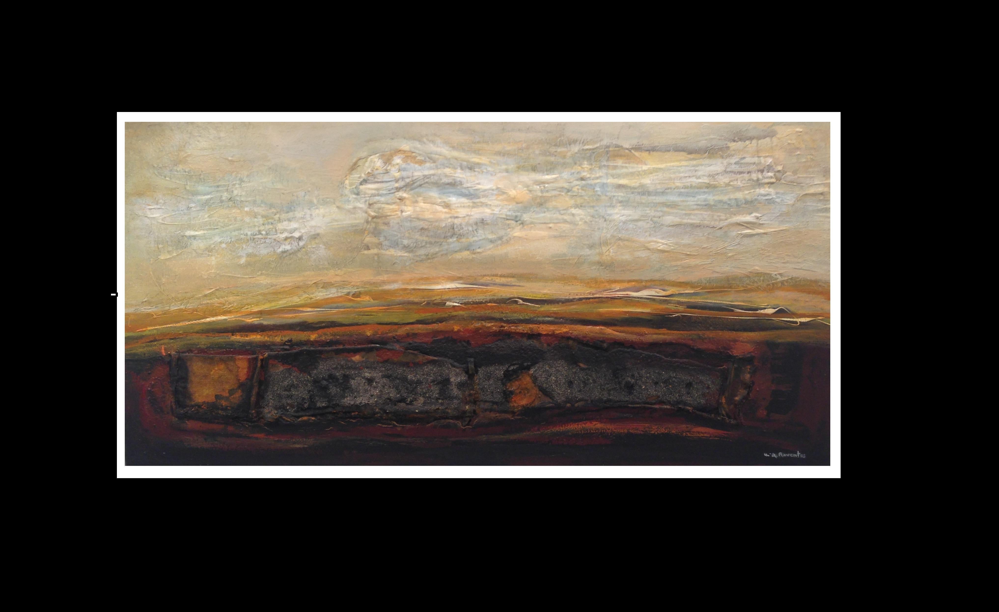 Quadro originale di Raventos Big Orange - Painting di Maria Asuncion Raventos