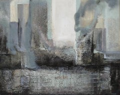 RAVENTOS   Big  original abstract mixed media painting