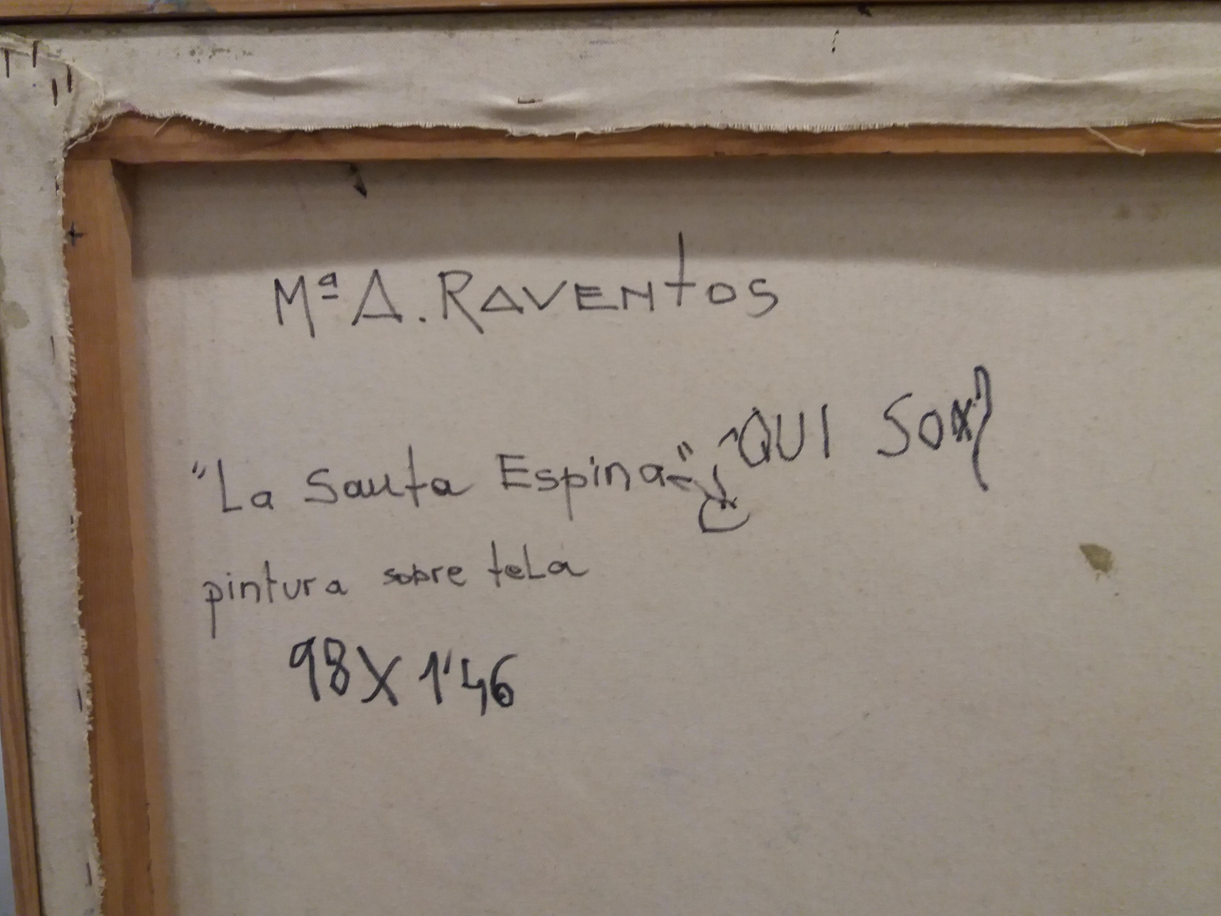 Raventos   BLU  Grande  pittura acrilica espressionista originale in vendita 3