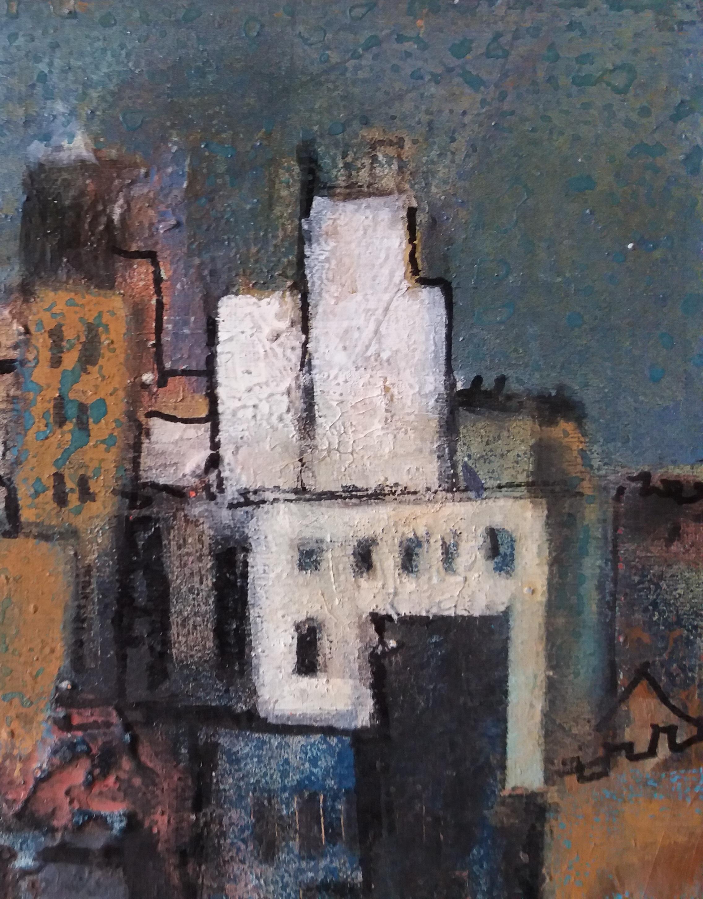Raventos. edifici. città. pittura acrilica espressionista originale
RAVENTÓS Mª Assumpció - (San Sadurní d'Anoia, Barcellona 1930).
Raventos si è formato presso l'elitaria Scuola di Belle Arti Sant Jordi di Barcellona.
Raventós ha approfondito i