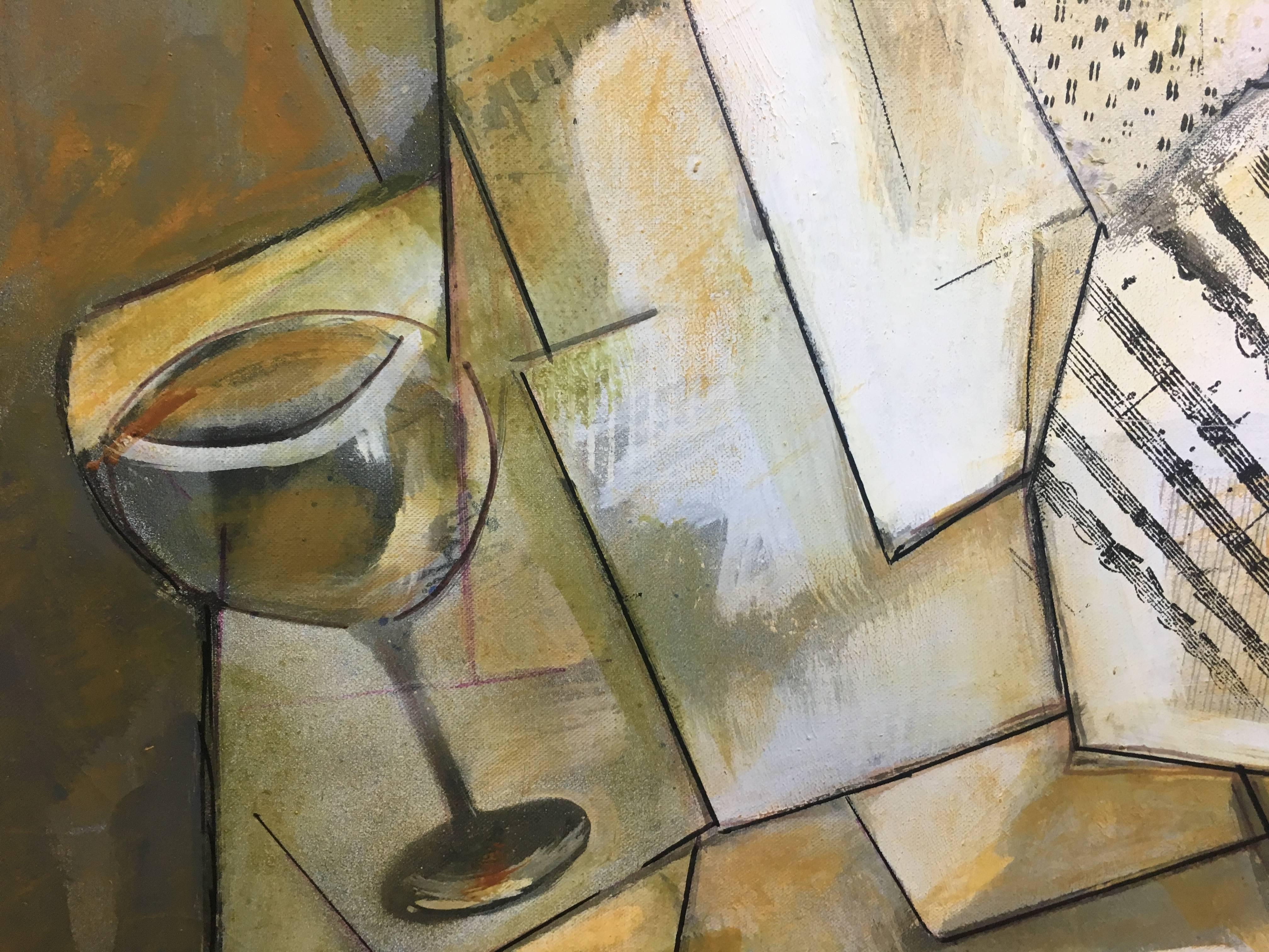 Raventos   Geometric Figures Golden Browns  White For Sale 3