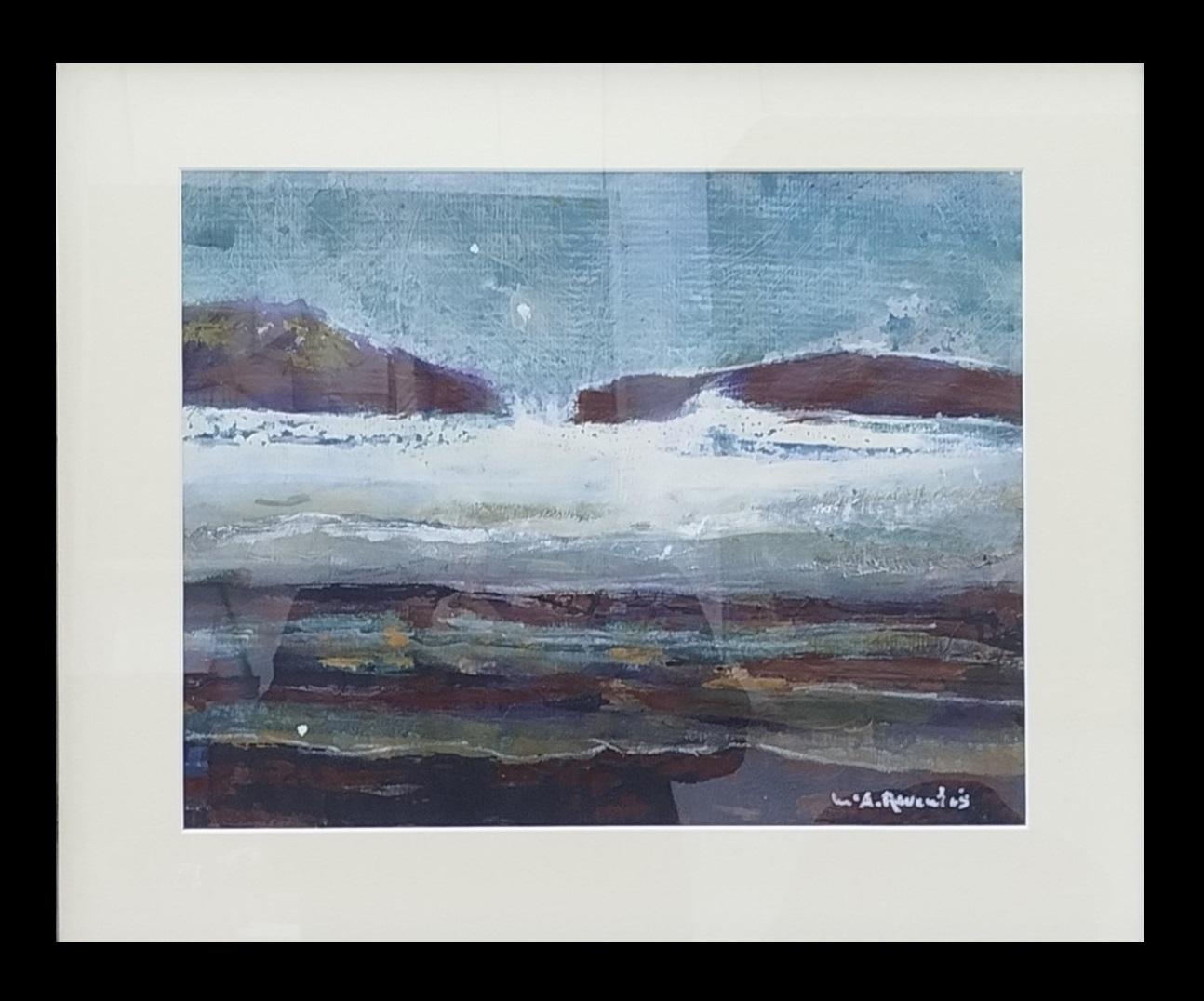 Maria Asuncion Raventos Landscape Painting - Raventos Marina original expressionist acrylic  painting