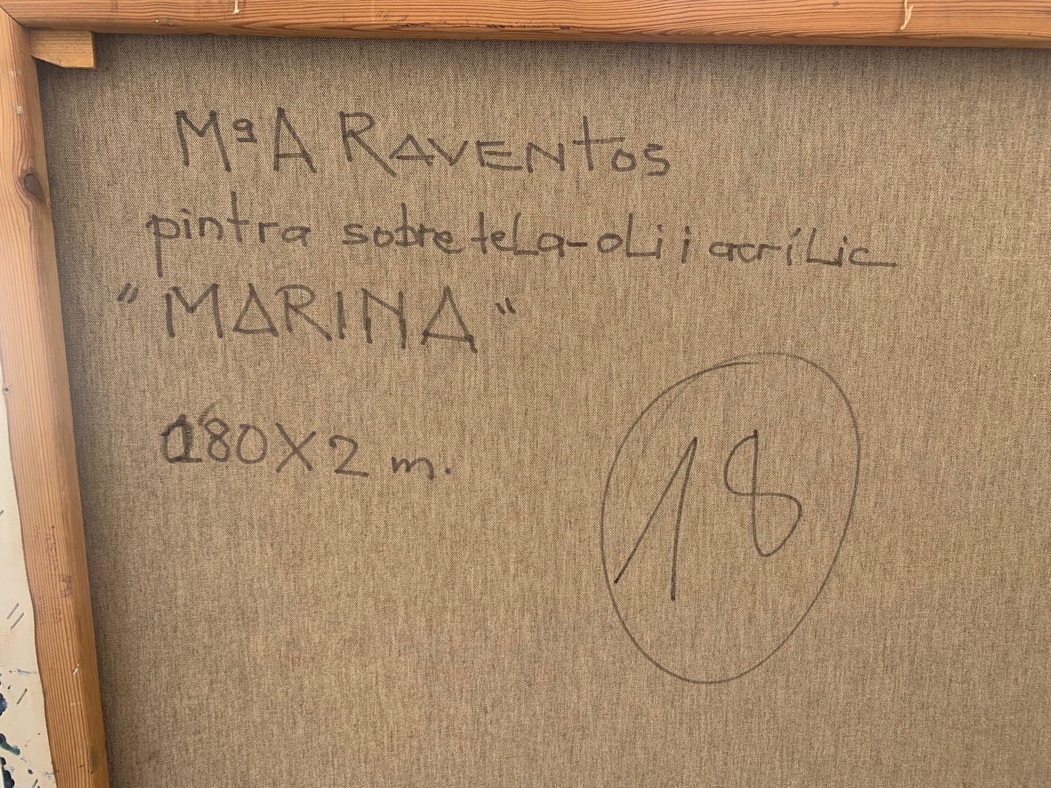 Raventos   Marine  Grande  Blu  pittura originale espressionista a tecnica mista - Painting Espressionista di Maria Asuncion Raventos