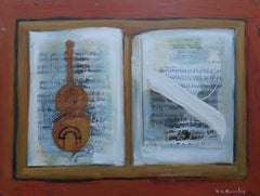 Raventos  Music original expressionist acrylic painting