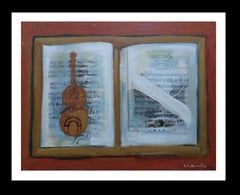 Raventos  Music original expressionist acrylic painting