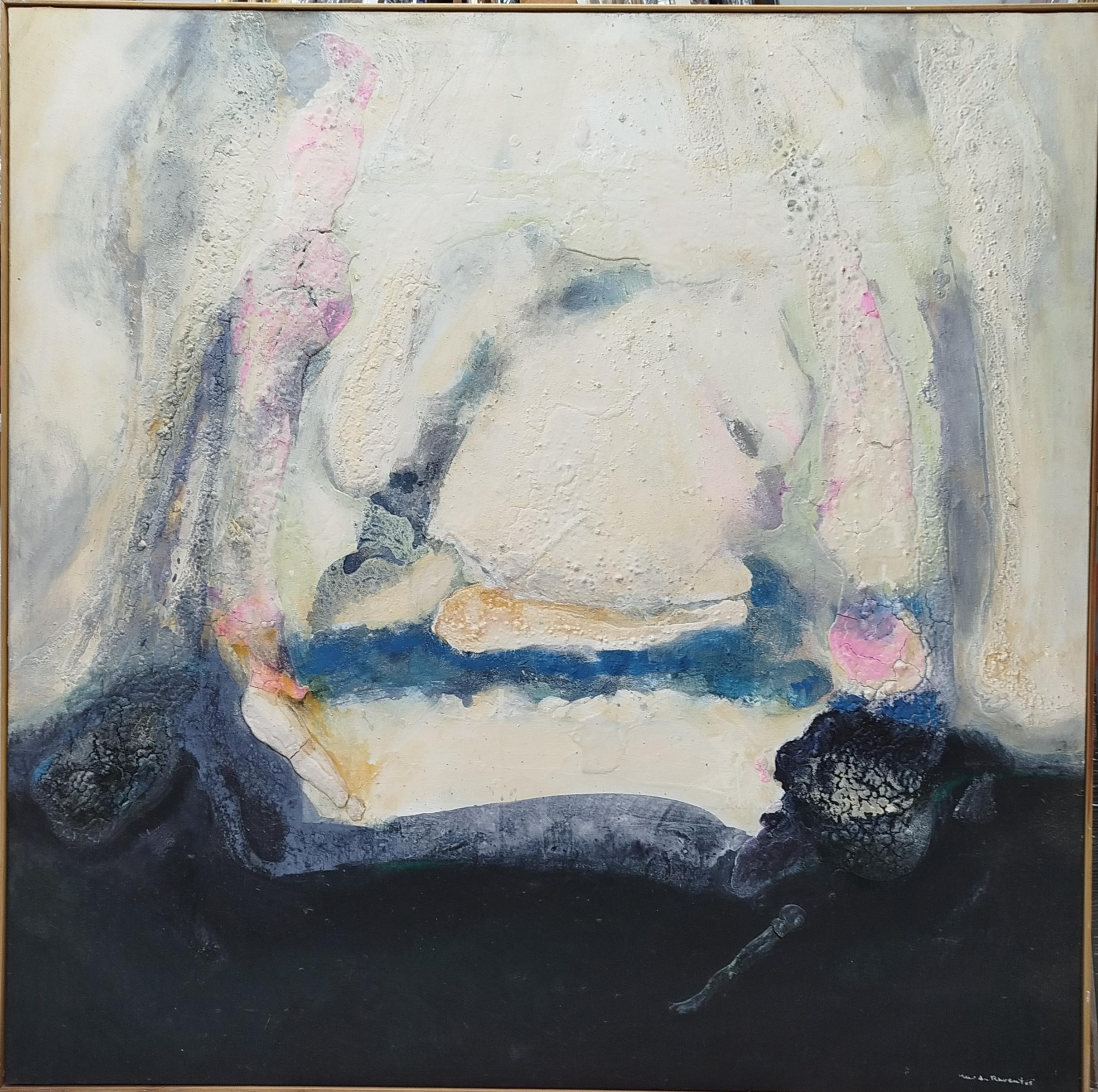 Expressionistisches Acrylgemälde auf Leinwand aus dem 21. Jahrhundert, gerahmt