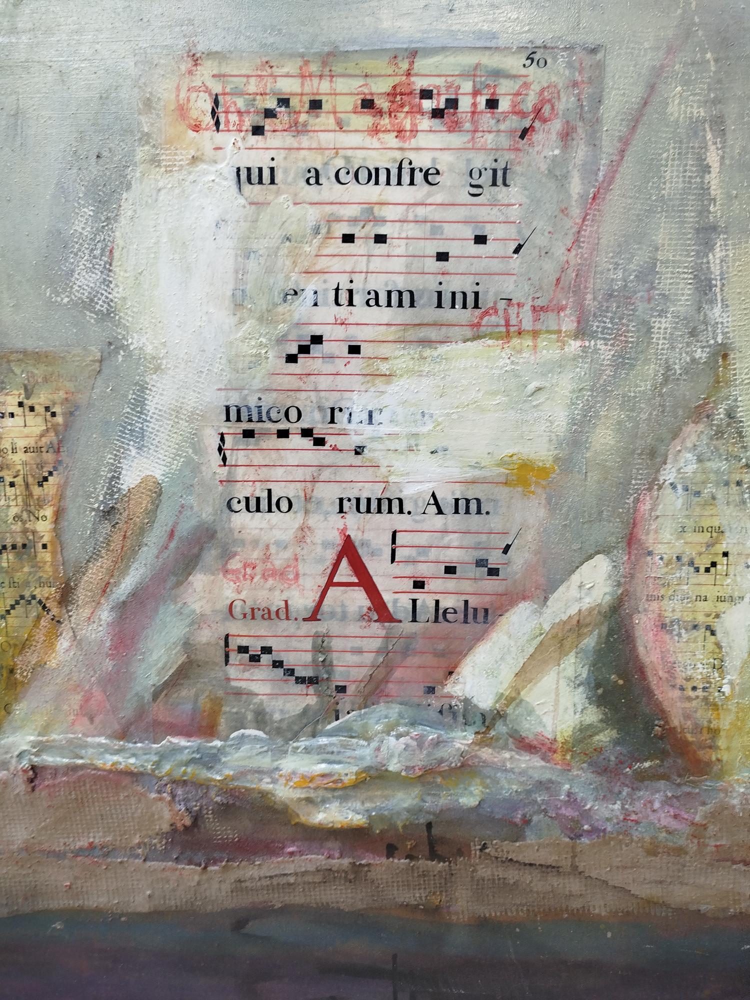 Raventos    original  mixed media painting - Painting by Maria Asuncion Raventos