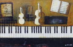 RAVENTOS  Piano original abstract mixed media