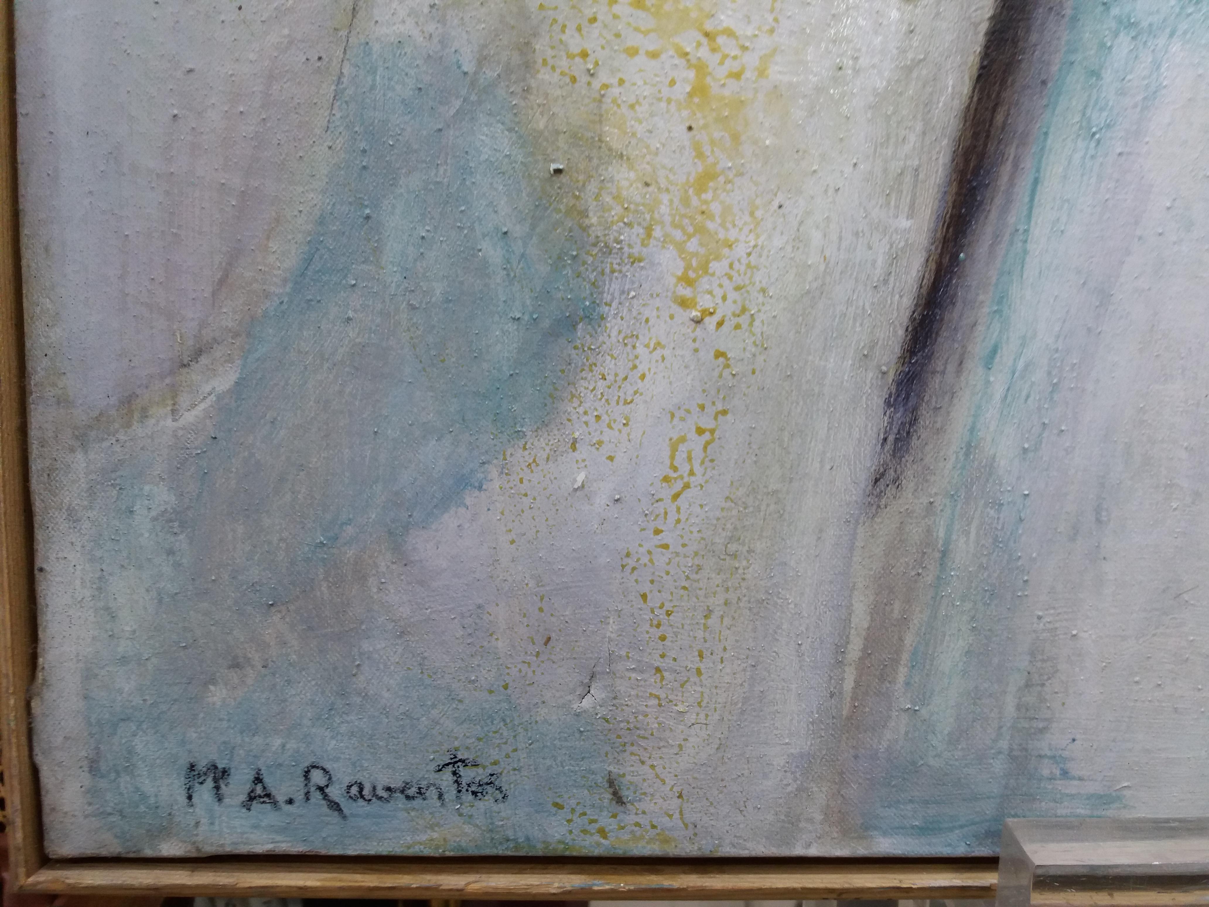 Raventos  Square Ocher  Cubist composition