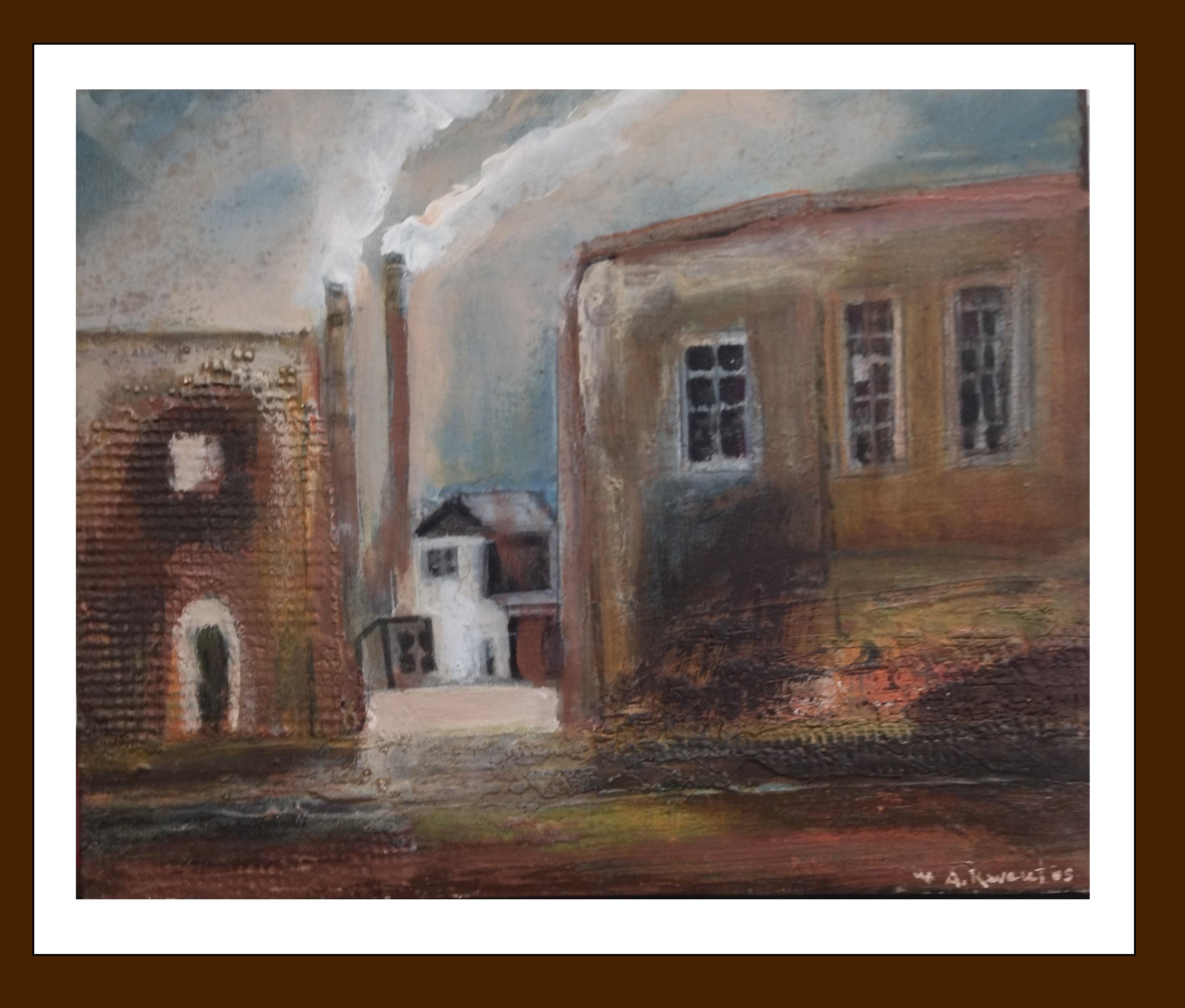 Raventos    Calle Barcelona. pintura acrílica original - Painting Expresionista de Maria Asuncion Raventos