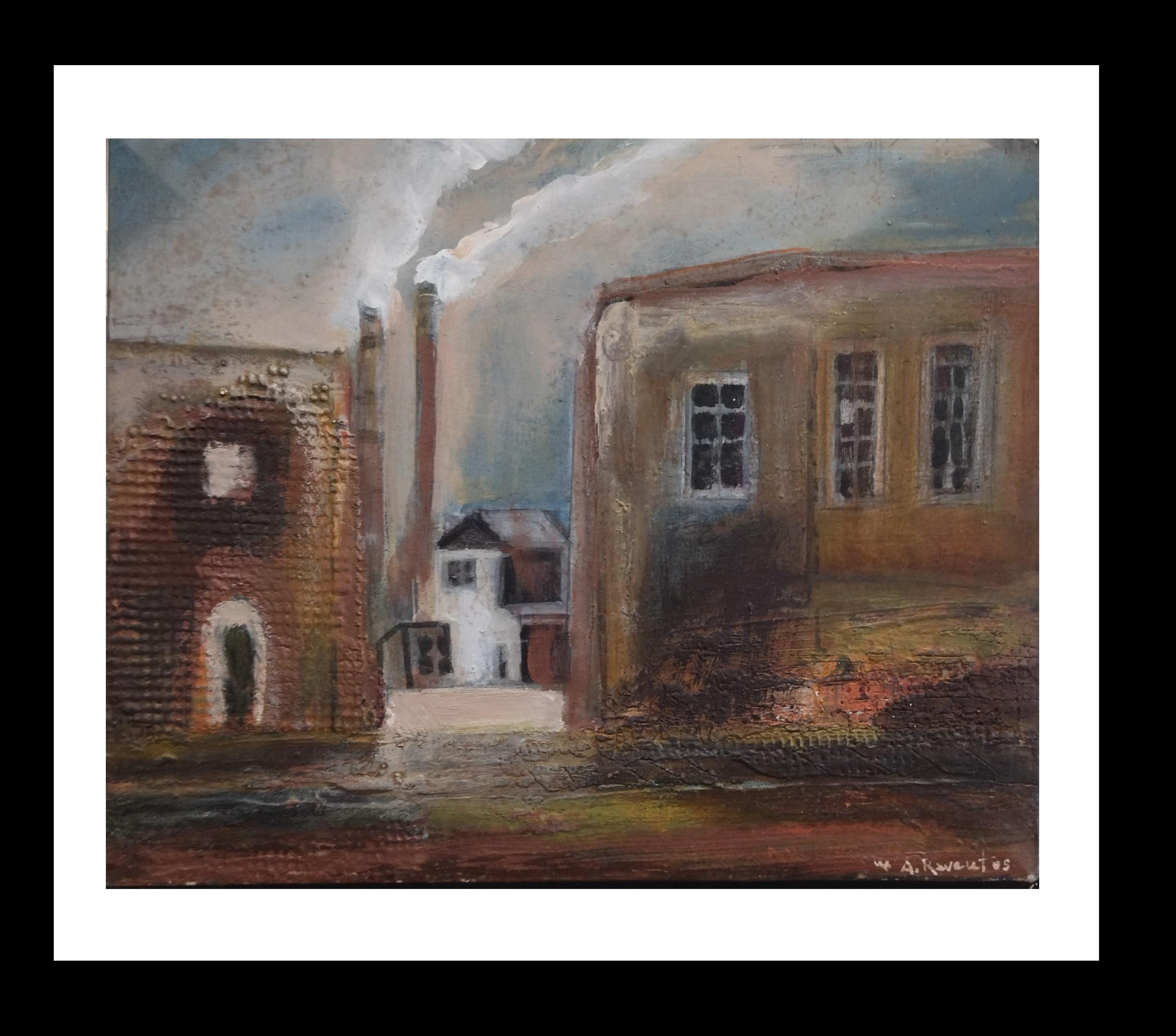 Landscape Painting de Maria Asuncion Raventos - Raventos    Calle Barcelona. pintura acrílica original