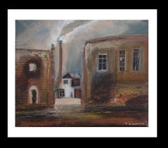 Raventos    Street Barcelona. original acrylic painting