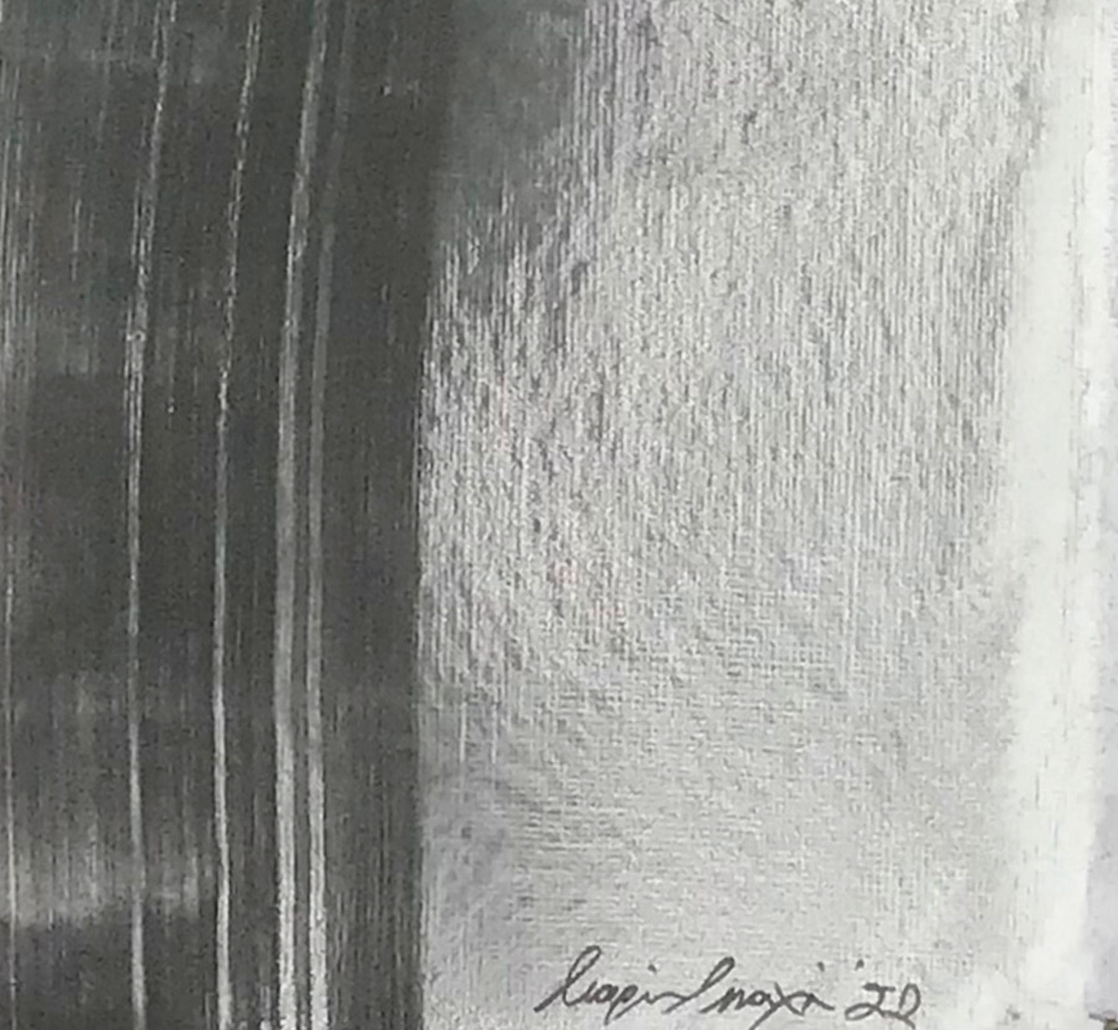 DIVE INTO BLACK IV, Gemälde, Acryl auf Papier (Minimalistisch), Painting, von Maria Bacha