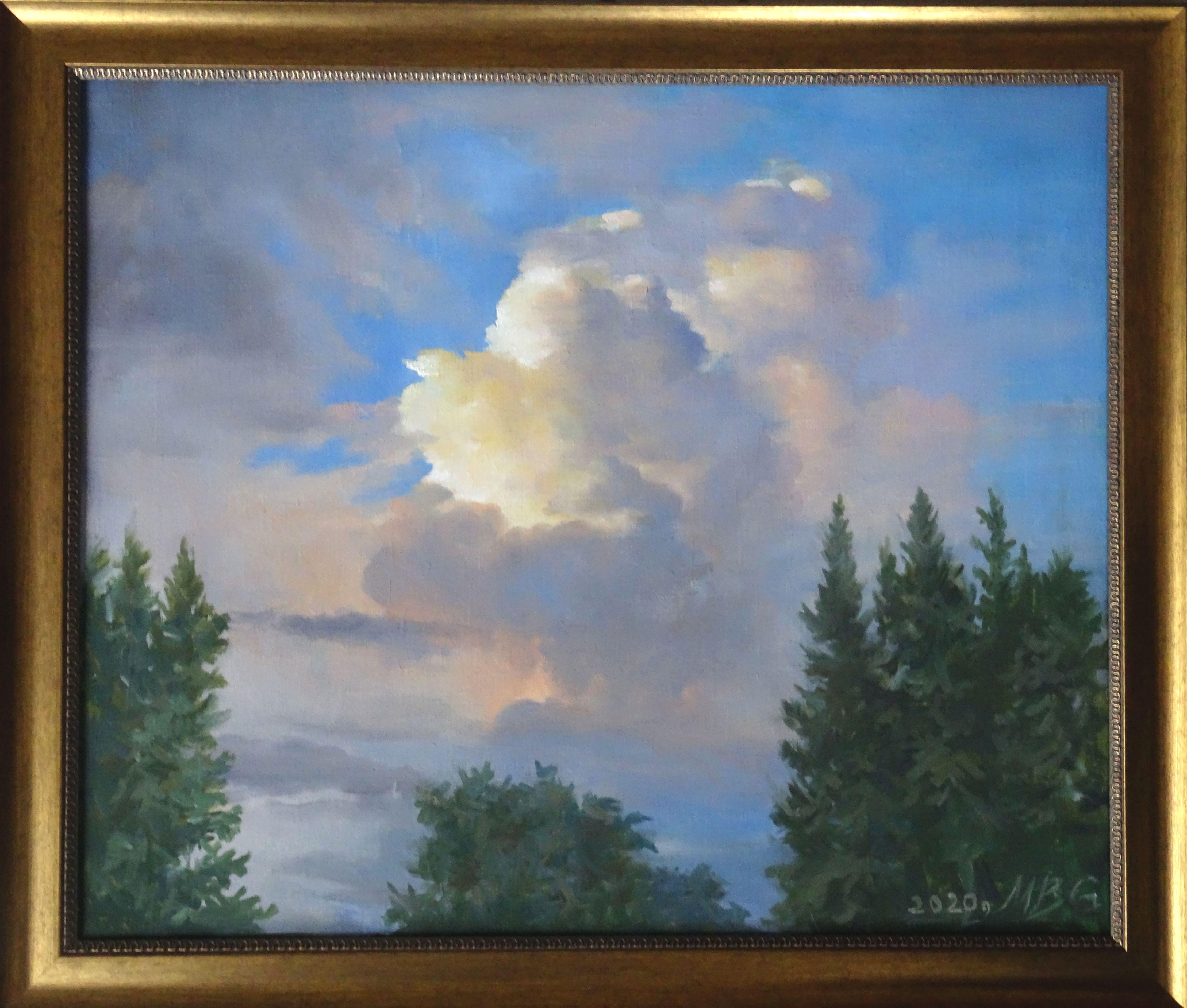 Cloud. 2020, canvas, oil, 50x60 cm - Painting by Maria Baiba-Genriha 