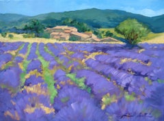 "Banon Plateau" Contemporary Impressionist Oil Painting of Provence