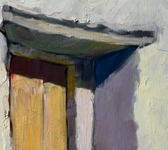 "Porta in Arenas" Pittura a olio impressionista contemporanea della Spagna