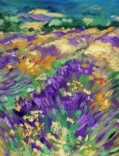 "Lavendel der Hochebene" Zeitgenössisches impressionistisches Ölgemälde der Provence