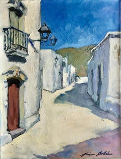 "Street In Almeria" Contemporary Impressionist Oil Painting of Spain