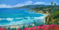 "Above Victoria Beach" Contemporary Impressionist Seascape by Maria Bertran